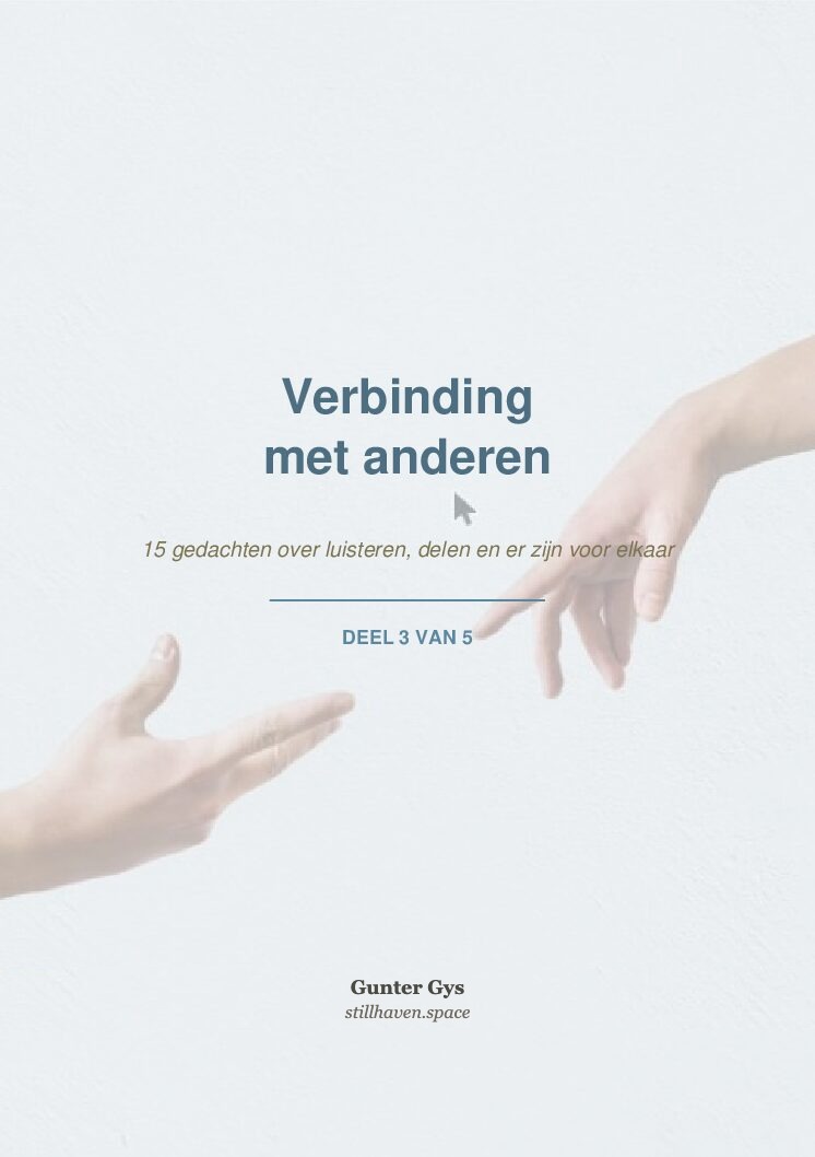 Cover van deel 3 uit de reeks Stilstaan bij jezelf: Verbinding met anderen.