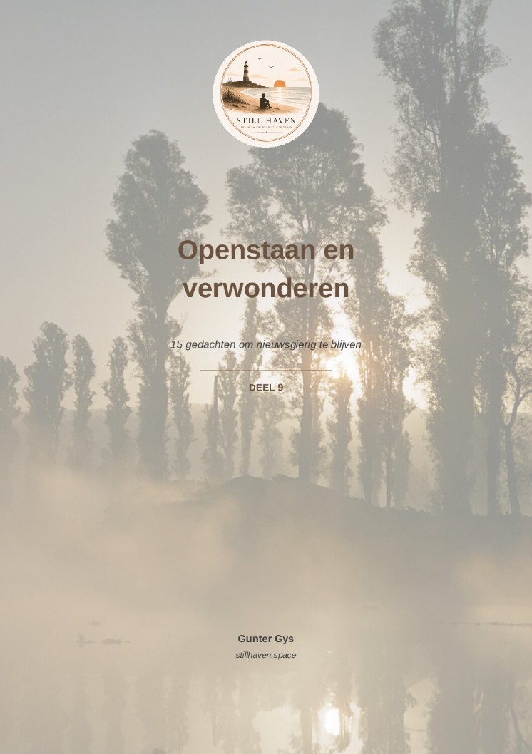 Cover van deel 9 uit de reeks Stilstaan bij jezelf: Openstaan en verwonderen.