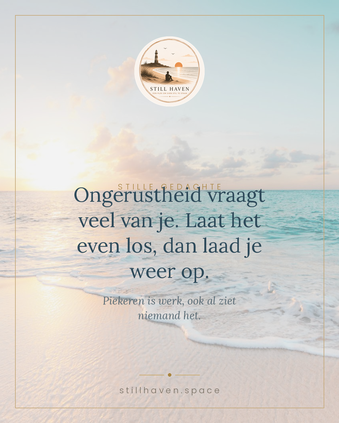 Ongerustheid vraagt veel van je. Laat het even los, dan laad je weer op.