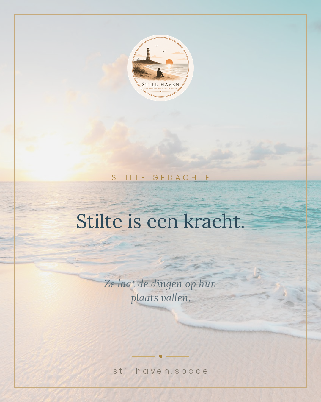 Stilte is een kracht.