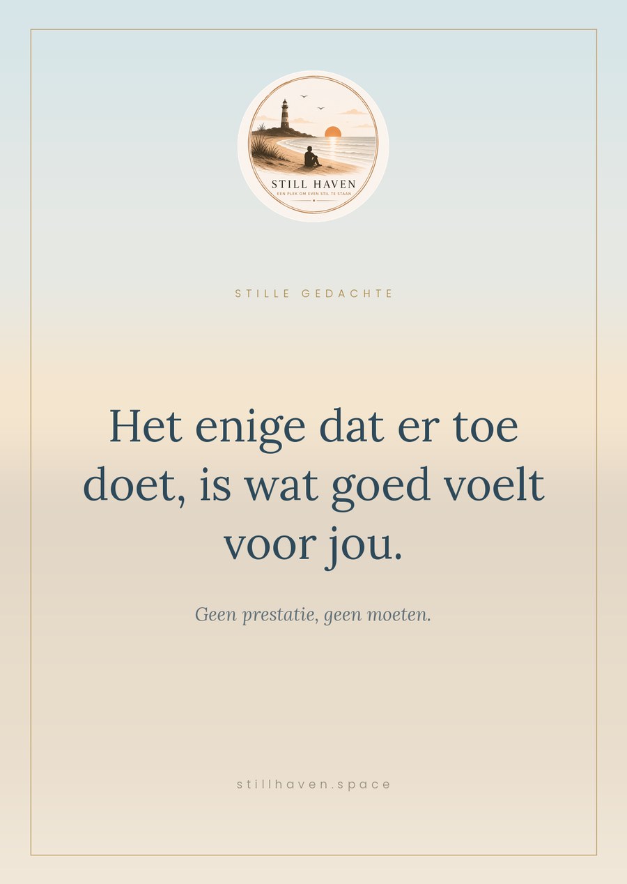 Kaart — Het enige dat er toe doet, is wat goed voelt voor jou
