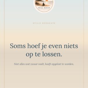 Kaart — Soms hoef je even niets op te lossen