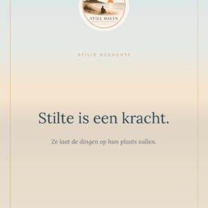 Kaart — Stilte is een kracht